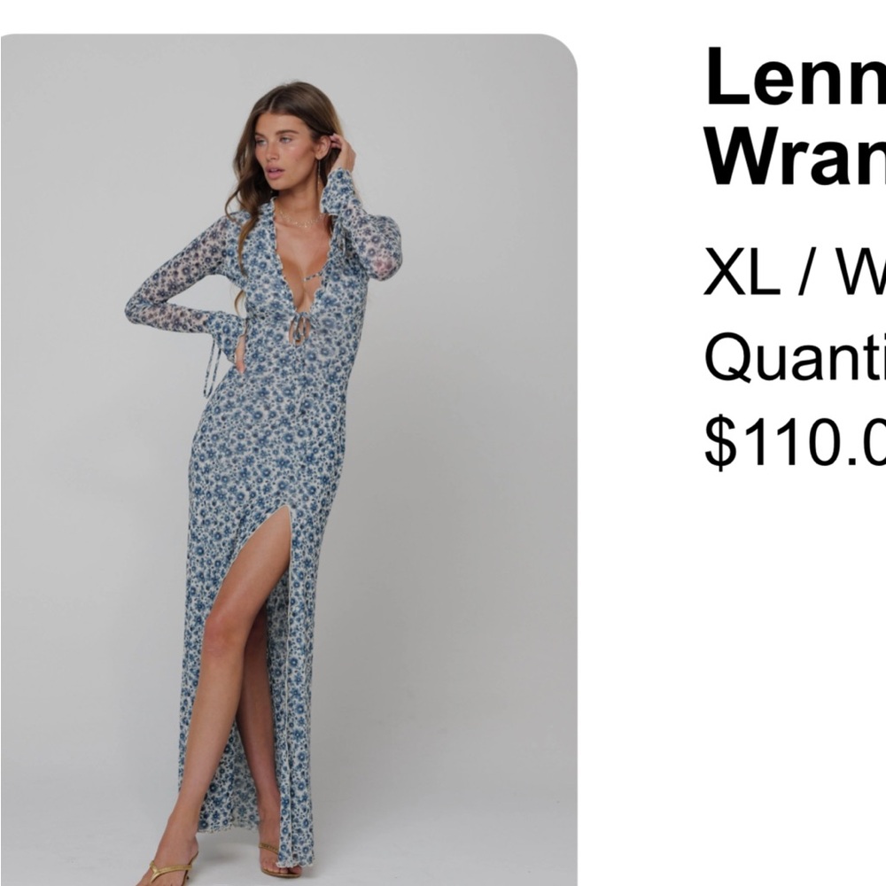 RESA Blue Floral Long Sleeve Dress